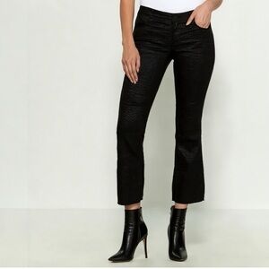 RtA kiki striped kick flare black jeans pants Size 24 raw hem